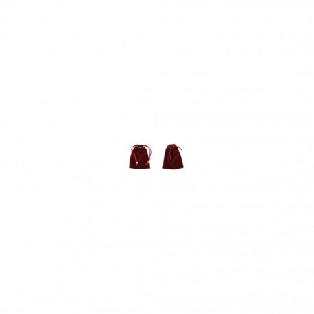 Bourse velour doublée rouge