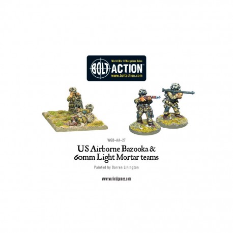 Bolt action -US airborne bazooka and 60mm light mortar teams