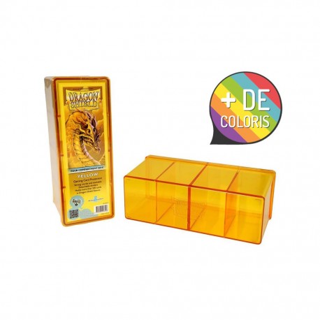 Boite de rangement 4 cases jaune