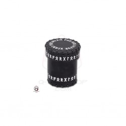 QW - dice cup runic black leather