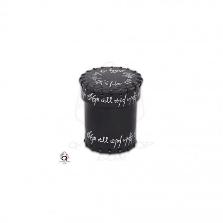 QW - dice cup elven black leather