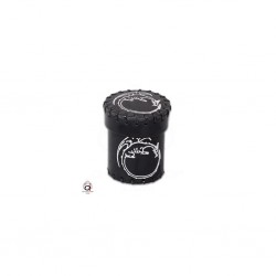 QW - dice cup dragon black leather