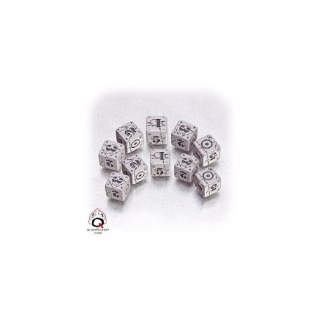 QW - D6 dice battle united kingdom gray & black
