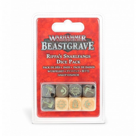 Warhammer underworlds - beastgrave - pack de des rippa' s snarlfangs