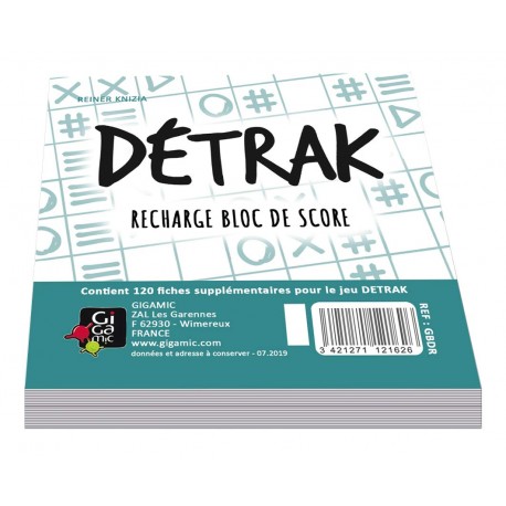 Detrak - recharge bloc de score