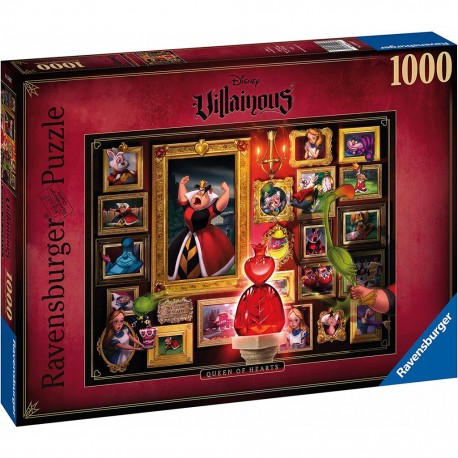 Puzzle - villainous - reine de coeur - 1000 pieces