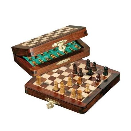 Echecs - coffret patine magnetique - 25 cm