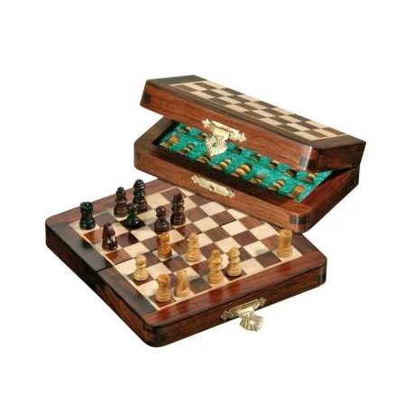 Echecs - coffret patine magnetique - 17 cm