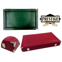 Backgammon - simili cuir - rouge - 46 cm