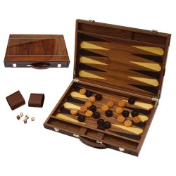 Backgammon bois marquete luxe 46 cm