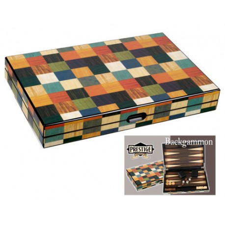 Backgammon- marquete arlequin 38 cm