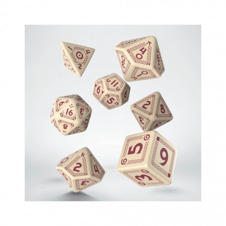 Kit de 3 des - QW - runequest beige & burgundy