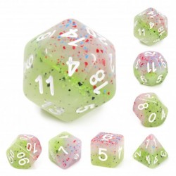 Kit de 7 des - JD - rose bud