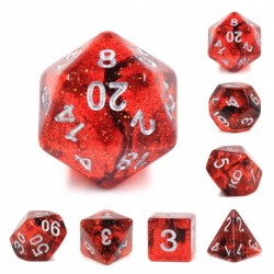 Kit de 7 des - JD - red dice