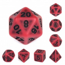 Kit de 7 des - JD - red ancient