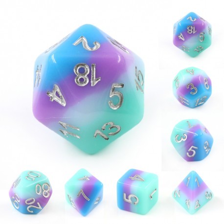 Kit de 7 des - JD - rainbow dash