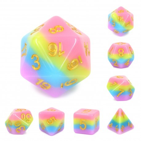 Kit de 7 des - JD - rainbow bridge