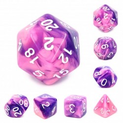 Kit de 7 des - JD - purple whirlwind