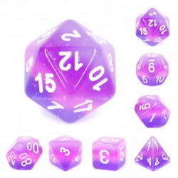 Kit de 7 des - JD - purple transparent layer