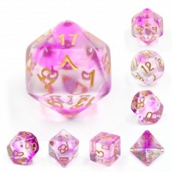 Kit de 7 des - JD - purple smoke