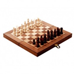 Echecs - mallette - 30 cm - macajou