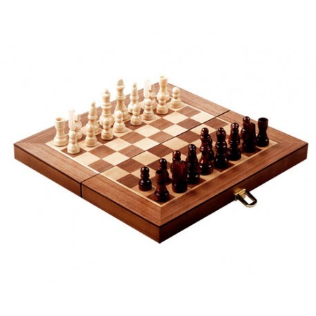 Echecs - mallette - 30 cm - macajou
