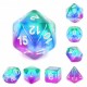Kit de 7 des - JD - blue aurora