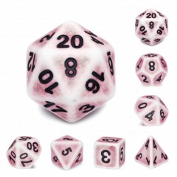 Kit de 7 des - JD - pink ancient