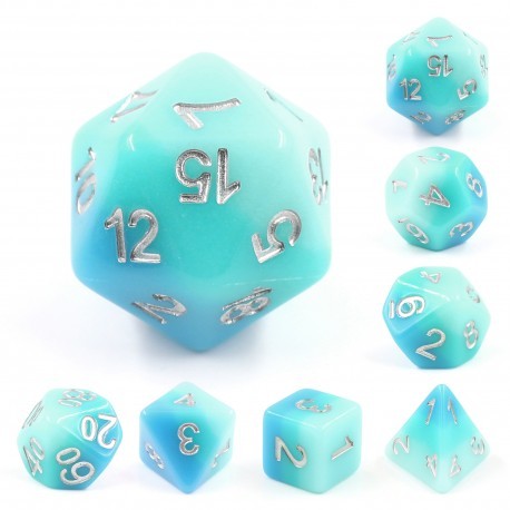 Kit de 7 des - JD - ocean breeze