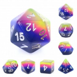 Kit de 7 des - JD - neon sunrise