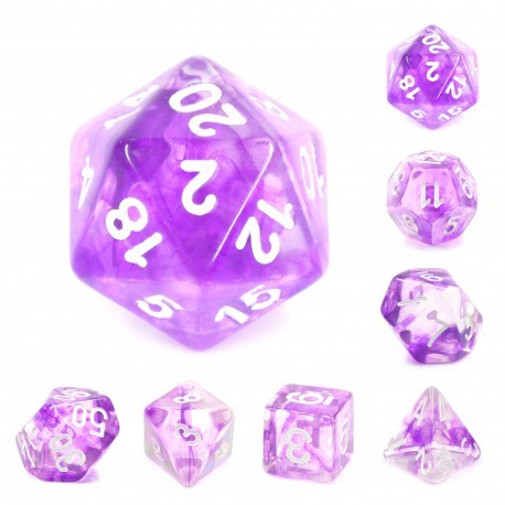 Kit de 7 des - JD - nebula purple