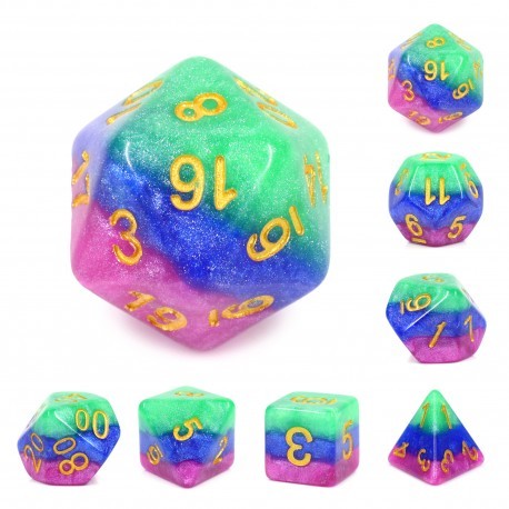 Kit de 7 des - JD - jester's gambit