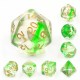 Kit de 7 des - JD - green ripples