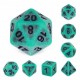 Kit de 7 des - JD - green ancient