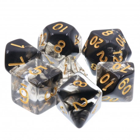 Kit de 7 des - JD - dark cloud