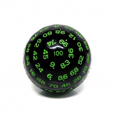 De a 100 faces - JD - black opaque / green ink 
