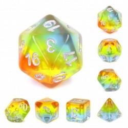 Kit de 7 des - JD - yellow aurora