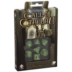 CALL OF CTHULHU DICE SET VERT/PHOSPHORESCENT