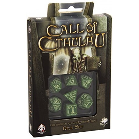 CALL OF CTHULHU DICE SET VERT/PHOSPHORESCENT