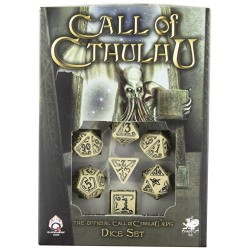 CALL OF CTHULHU DICE SET BEIGE/NOIR