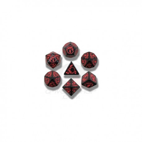 DRAGONS RPG DICE ROUGE/NOIR