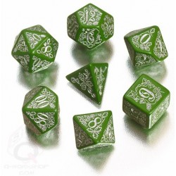 PATHFINDER RPG DICE SET KINGMAKER VERT ARGENT
