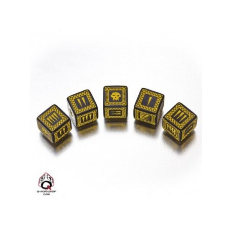 BATTLE DICE SET ORC NOIR JAUNE