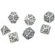 STEAMPUNK DICE SET BLANC/NOIR