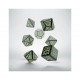 STEAMPUNK DICE SET NOIR/PHOSPHORESCENT