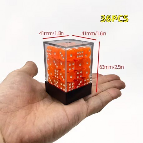 Kit de 36 des 6 - JD - orange et blanc