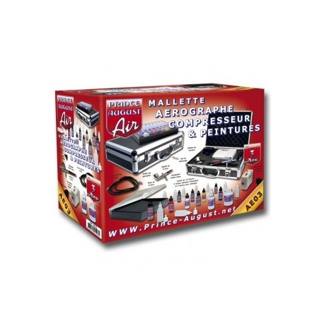 AEROGRAPHE COMPRESSEUR PEINTURES + ULTRA CLEANER AE03+