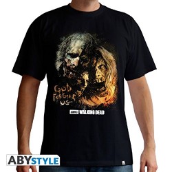 TSHIRT THE WALKING DEAD GOD FORGIVE US TAILLE L
